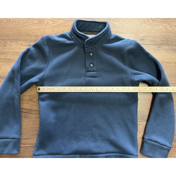 Jeremiah and Sons Men’s S Small Flood Blue Sherpa Lined 3 Snap Close Pullover - Picture 5 of 11